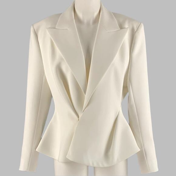 ALEXANDER VAUTHIER Size 10 White Off White Blazer - Picture 1 of 7